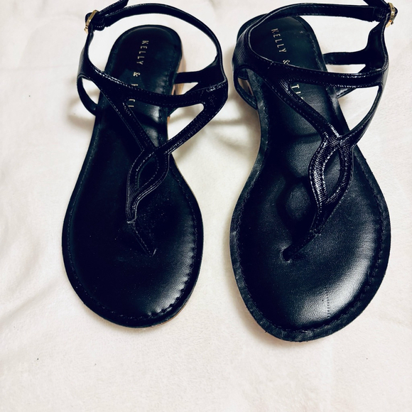 Black Kelly & Katie Zadia T-Strap Sandals - Picture 6 of 9